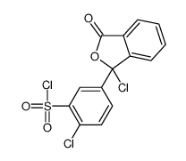 2-chloro-5-(1-chloro-1,3-dihydro-3-oxo-1-isobenzofuranyl)benzenesulphonyl chloride结构式
