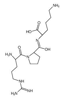 (2S)-6-amino-2-[[(2S)-1-[(2S)-2-amino-5-(diaminomethylideneamino)pentanoyl]pyrrolidine-2-carbonyl]amino]hexanoic acid结构式
