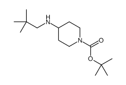 2-Methyl-2-propanyl 4-[(2,2-dimethylpropyl)amino]-1-piperidinecar boxylate结构式