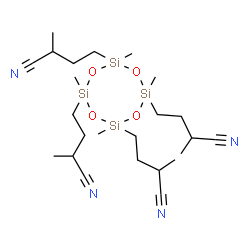 alpha,alpha',alpha'',alpha''',2,4,6,8-octamethylcyclotetrasiloxane-2,4,6,8-tetrabutyronitrile结构式