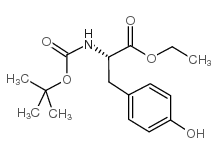 N-叔丁氧羰基-L-酪氨酸乙酯结构式