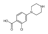 2-CHLORO-4-PIPERAZINOBENZOIC ACID Structure