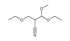 3-ethoxy-2-(ethoxymethyl)-3-methoxypropanenitrile结构式