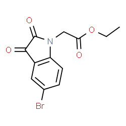 (5-BROMO-2,3-DIOXO-2,3-DIHYDRO-INDOL-1-YL)-ACETIC ACID ETHYL ESTER Structure