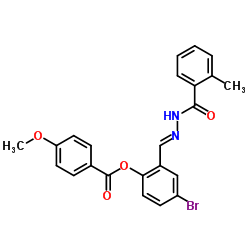 4-Bromo-2-{(E)-[(2-methylbenzoyl)hydrazono]methyl}phenyl 4-methoxybenzoate结构式