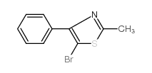 5-溴-2-甲基-4-苯基-1,3-噻唑结构式