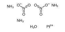 azane,platinum(2+),dinitrate,hydrate Structure