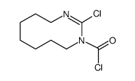 (E)-2-chloro-5,6,7,8,9,10-hexahydro-1,3-diazecine-1(4H)-carbonyl chloride结构式