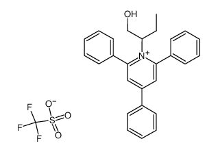 1-(1-hydroxybutan-2-yl)-2,4,6-triphenylpyridin-1-ium trifluoromethanesulfonate Structure