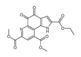 2-Ethyl 7,9-dimethyl 4,5-dioxo-4,5-dihydro-1H-pyrrolo[2,3-f]quino line-2,7,9-tricarboxylate结构式