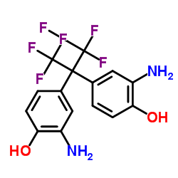 2,2-二(3-氨基-4-羟苯基)六氟丙烷结构式
