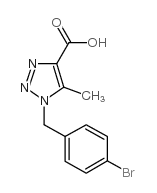1-(4-溴苄基)-5-甲基-1H-1,2,3-三唑-4-羧酸结构式