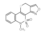 5-methyl-5H,11H-isoxazolo<4,3-c>thiopyrano<3,2-c><2,1>benzothiazine 4,4-dioxide结构式