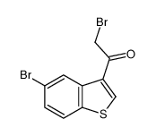 2-溴-1-(5-溴-3-苯并[b]噻吩)乙酮结构式
