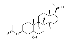 3β-acetoxy-5α-hydroxypregnan-20-one结构式