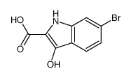6-溴-3-羟基-吲哚-2-羧酸结构式