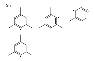 (4-methylphenyl)-tris(2,4,6-trimethylphenyl)stannane Structure