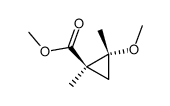 t-2-Methoxy-1,c-2-dimethyl-r-1-cyclopropancarbonsaeure-methylester Structure