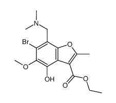 6-Bromo-7-dimethylaminomethyl-4-hydroxy-5-methoxy-2-methyl-benzofuran-3-carboxylic acid ethyl ester Structure