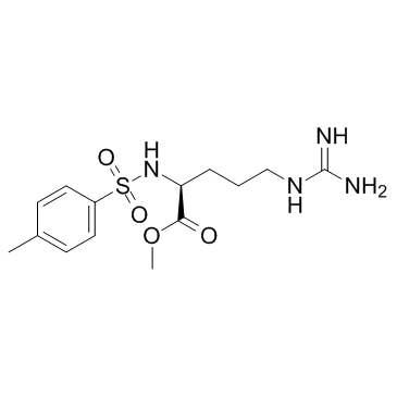 N-[(4-甲基苯基)磺酰基]-L-精氨酸甲酯结构式
