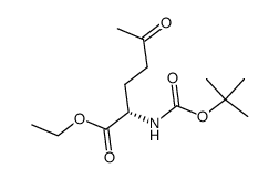 (S)-2-tert-butoxycarbonylamino-5-oxo-hexanoic acid ethyl ester结构式