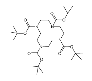 1,4,7-tris(tert-butyloxycarbonyl)-1,4,7,10-tetraazacyclododecane Structure