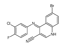 6-bromo-4-(3-chloro-4-fluoroanilino)quinoline-3-carbonitrile Structure