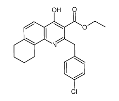 ethyl 2-(4-chlorophenyl)-4-hydroxy-7,8,9,10-tetrahydrobenzo[h]quinoline-3-carboxylate结构式