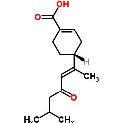 [R-(E)]-4-(1,5-二甲基-3-氧代-1-己烯基)-1-环己烯-1-羧酸结构式