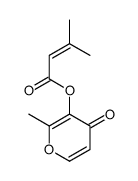 2-methyl-4-oxo-4H-pyran-3-yl 3-methyl-2-butenoate Structure