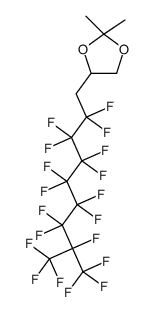 4-[2,2,3,3,4,4,5,5,6,6,7,7,8,9,9,9-hexadecafluoro-8-(trifluoromethyl)nonyl]-2,2-dimethyl-1,3-dioxolane structure