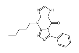 9-pentyl-3-phenyl-6,9-dihydro-5h-[1,2,4]triazolo[4,3-a]purin-5-one结构式