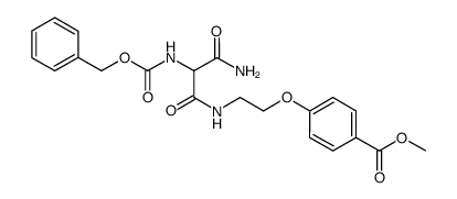 phenylmethyl [1-(aminocarbonyl)-2-[[2-(4-methoxycarbonylphenoxy)ethyl]amino]-2-oxoethyl]carbamate结构式