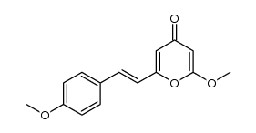 2-methoxy-6-[2-(4-methoxyphenyl)ethenyl]pyran-4-one结构式