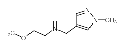 N-(2-甲氧基乙基)-n-[(1-甲基-1H-吡唑-4-基)甲基]胺结构式