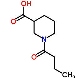 1-Butyryl-3-piperidinecarboxylic acid Structure