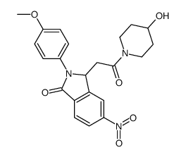 3-[2-(4-hydroxypiperidin-1-yl)-2-oxoethyl]-2-(4-methoxyphenyl)-5-nitro-3H-isoindol-1-one结构式