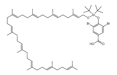 3,5-dibromo-4-(di-tert-butyl(nonaprenyloxy)silyloxy)benzoic acid结构式