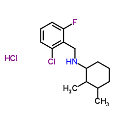 N-(2-氯-6-氟苄基)-N-(2,3-二甲基环己基)胺盐酸盐结构式