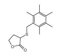 3-((2,3,4,5,6-pentamethylbenzyl)thio)dihydrofuran-2(3H)-one结构式