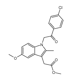 methyl 2-(1-(2-(4-chlorophenyl)-2-oxoethyl)-5-methoxy-2-methyl-1H-indol-3-yl)acetate结构式