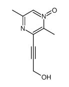 2-Propyn-1-ol,3-(3,6-dimethyl-4-oxidopyrazinyl)-(9CI)结构式