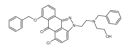 5-chloro-2-[2-[(2-hydroxyethyl)(phenylmethyl)amino]ethyl]-7-(phenylmethoxy)anthra[1,9-cd]pyrazol-6(2H)-one结构式