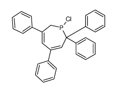 1-chloro-3,5,7,7-tetraphenyl-2H-phosphepine Structure