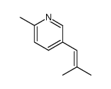 Pyridine, 2-methyl-5-(2-methyl-1-propenyl)- (9CI) Structure