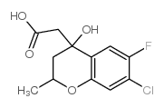 7-chloro-6-fluoro-4-hydroxy-2-methylchroman-4-acetic acid结构式