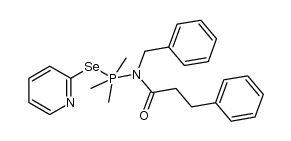 N-benzyl-N-[trimethyl(2-pyridylselenyl)phosphoranyl]-3-phenylpropanamide Structure