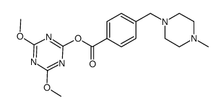 4,6-dimethoxy-1,3,5-triazin-2-yl 4-((4-methylpiperazin-1-yl)methyl)benzoate结构式