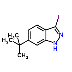 3-Iodo-6-(2-methyl-2-propanyl)-1H-indazole Structure