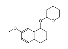2-((7-methoxy-1,2,3,4-tetrahydronaphthalen-1-yl)oxy)tetrahydro-2H-pyran结构式